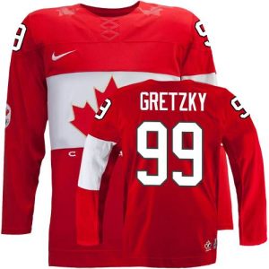 Olympic Hockey Wayne Gretzky Authentic Herren Rot – Team Canada #99 Auswärts 2014